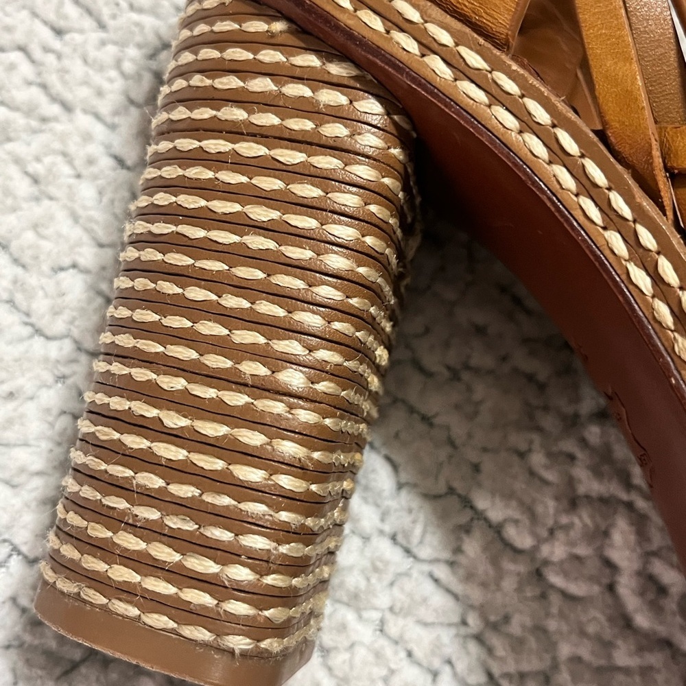 Tory Burch Pecha Woven Block Heel Sandals - Picture 10 of 13